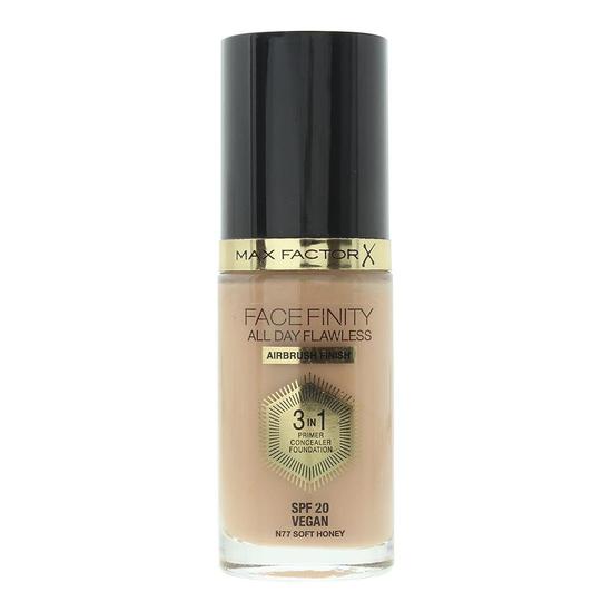 Max Factor Face Finity All Day Flawless 3 In 1 Foundation 77 Soft Honey