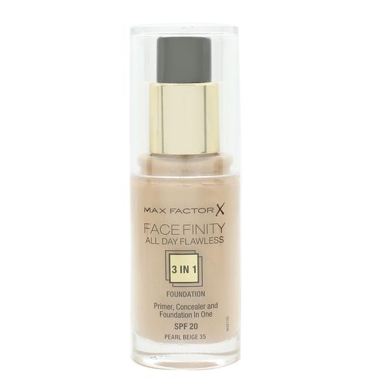 Max Factor Facefinity All Day Flawless 3 In 1 Foundation SPF 20 35 Pearl Beige 30ml