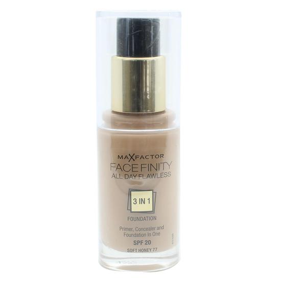 Max Factor Facefinity All Day Flawless 3 In 1 Foundation SPF 20 77 Soft Honey 30ml