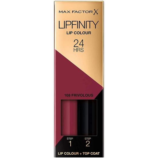 Max Factor Lipfinity Lip Colour Lipstick 108 Frivolous