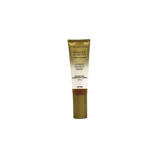 Max Factor Miracle Touch Second Skin Foundation SPF 20 9 Tan 30ml