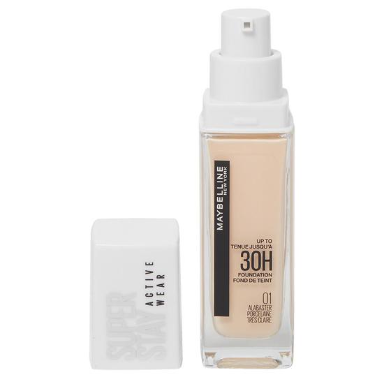 Maybelline Superstay Active Wear Full Coverage 30 Hour Long-Lasting Liquid Foundation 01 Alabaster
