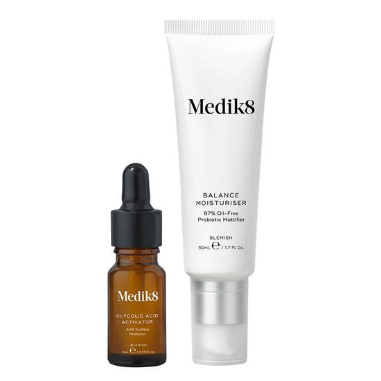 Medik8 Balance Moisturiser & Glycolic Acid Activator 10ml & 50ml