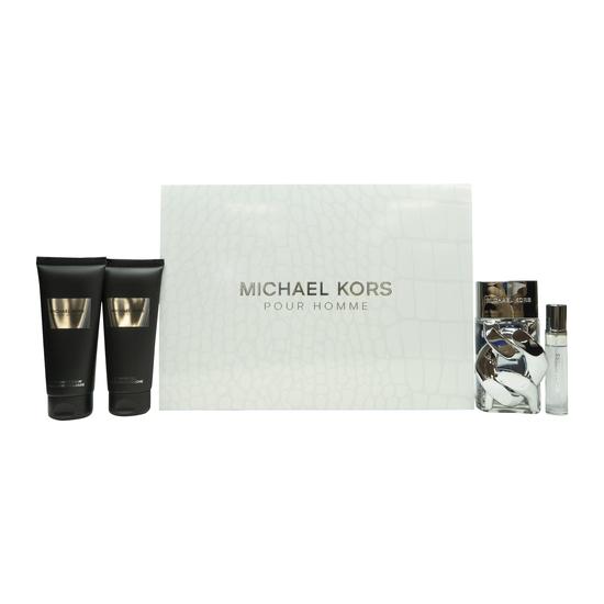 Michael Kors Pour Homme Gift Set 100ml Eau De Parfum + 100ml Shower Gel + 100ml Aftershave Balm + 10ml Eau De Parfum