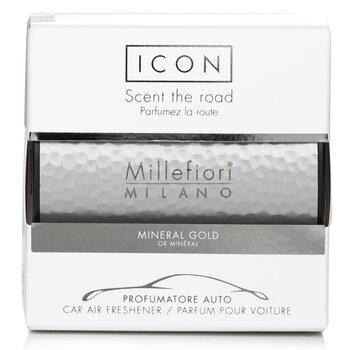 Millefiori Icon Metal Car Air Freshener Mineral Gold 1pc