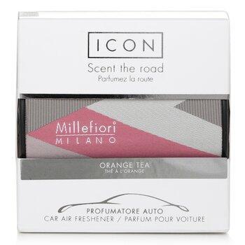Millefiori Icon Textile Geometric Car Air Freshener Orange Tea 1pc