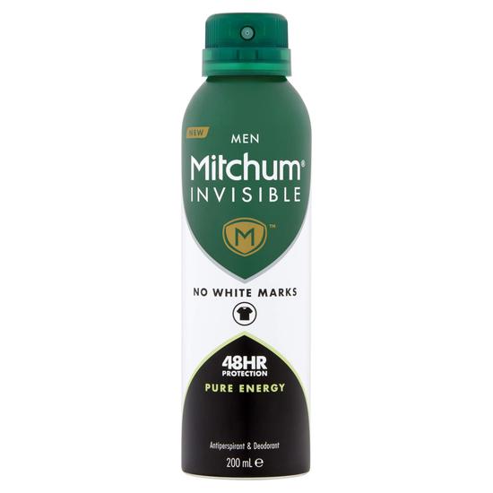 Mitchum Invisible Men 48HR Protection Pure Energy Anti-Perspirant & Deodorant 200ml