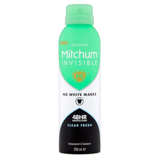 Mitchum Invisible Women 48hr Protection Clear Fresh Anti-Perspirant & Deodorant 200ml
