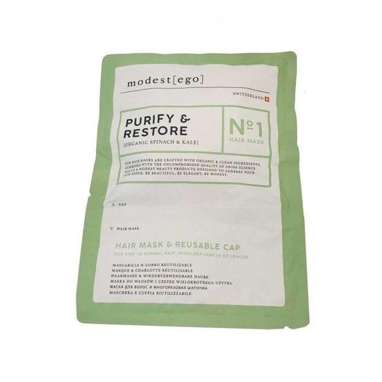 Modest Ego ModestEgo Hair Mask & Reusable Cap Purify Restore Spinach & Kale 20ml