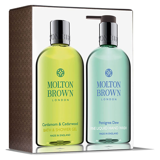 Molton Brown Cardamom & Cedarwood & Pettigree Dew Hand & Body Set