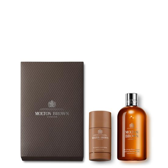 Molton Brown Classic Re-Charge Black Pepper Gift Set 1 x 300ml, 1 x 75g