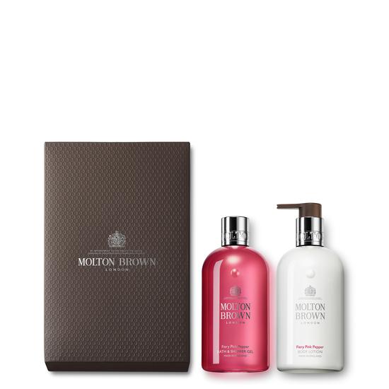 Molton Brown Fiery Pink Pepper Shower Gel & Lotion Gift Set 2 x 300ml