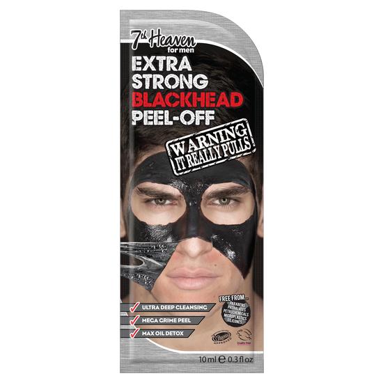 Montagne Jeunesse 7th Heaven men's Extra Strong Blackhead peel-off Face Mask With Charcoal Powder For Ultra Deep Cleansing & Maximum Oil Detox | Ideal For All Skin Types