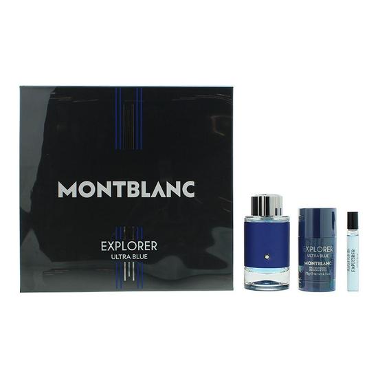 Montblanc Explorer Ultra Blue 3 Eau De Parfum Piece Gift Set 100ml