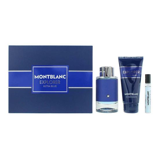 Montblanc Explorer Ultra Blue Eau De Parfum 100ml, 7.5ml + Shower Gel 100ml Gift Set 100ml