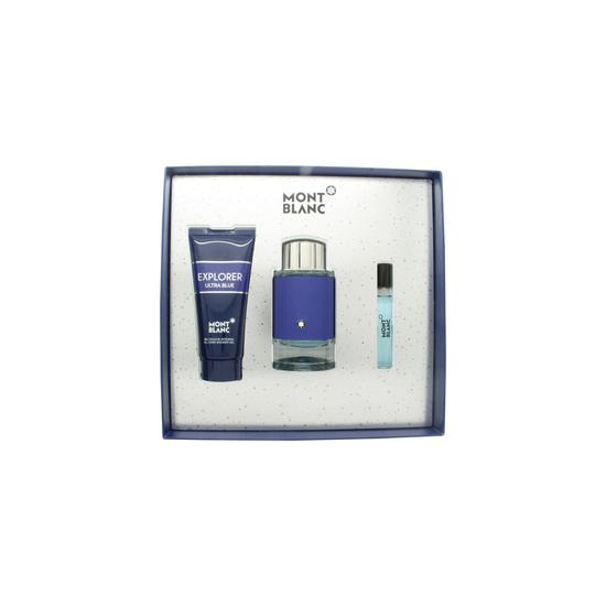 Montblanc Explorer Ultra Blue Gift Set 100ml Eau De Parfum + 7.5ml Eau De Parfum + 100ml Shower Gel
