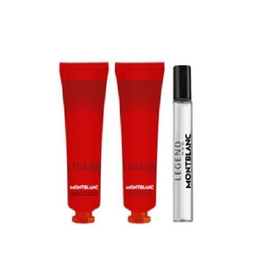 Montblanc Legend Red Grooming Kit Set Eau De Parfum 7.5ml + Face Cream 30ml + Cleansing Gel 30ml