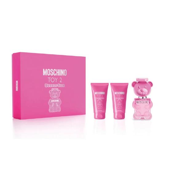 Moschino Toy 2 Bubble Gum Eau De Toilette Women's Gift Set Spray With Shower Gel & Body Lotion 50ml