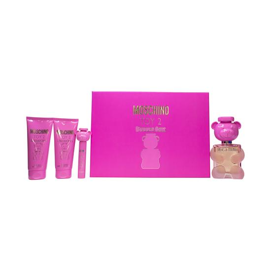 Moschino Toy 2 Bubble Gum Gift Set 100ml Eau De Toilette + 100ml Shower Gel + 100ml Body Lotion + 10ml Eau De Toilette