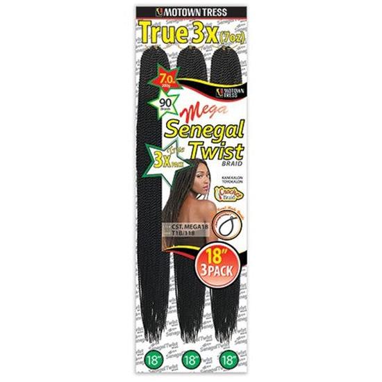 Motown Tress Synthetic CST Mega 18 Senegal Twist Braid