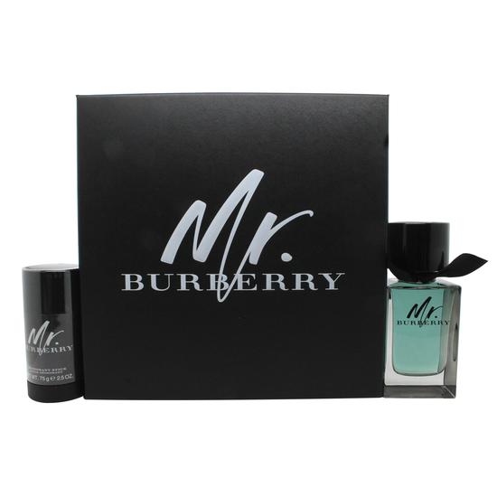 Mr. Burberry Gift Set 100ml Eau De Toilette + 75g Deodorant Stick