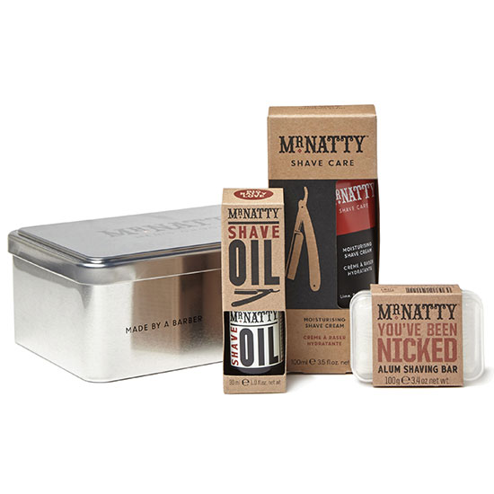 Mr Natty Grooming Kit Tin Silver