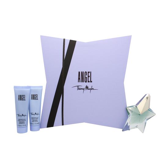 Mugler Angel Angel Gift Set 25ml Edp + 50ml Body Lotion + 50ml Shower Gel
