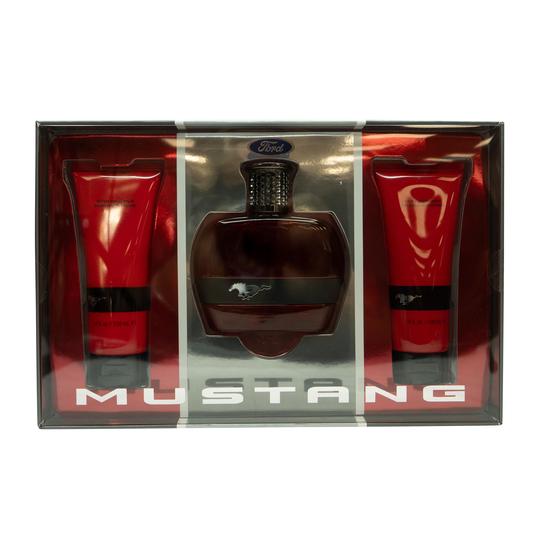Mustang Red Gift Set 100ml Eau De Toilette + 100ml Aftershave Balm + 100ml Body Wash