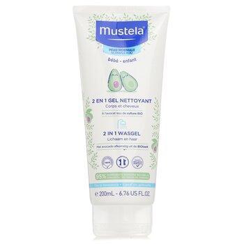 Mustela 2 In 1 Body & Hair Cleansing Gel For Normal Skin 200ml