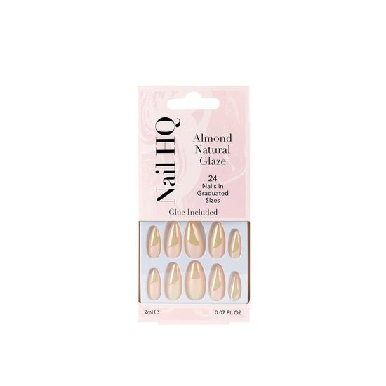 Nail HQ Almond Natural Glaze Nails x24