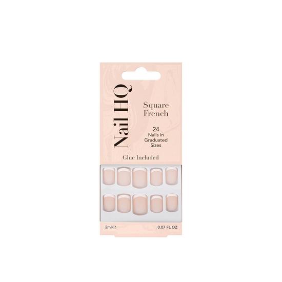 Nail HQ Square French Nails x24