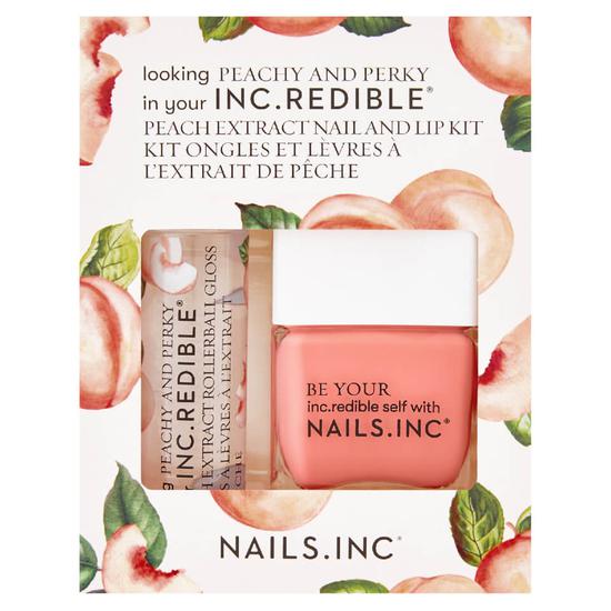 Nails Inc Peach & Perky Varnish & Lip Duo Kit