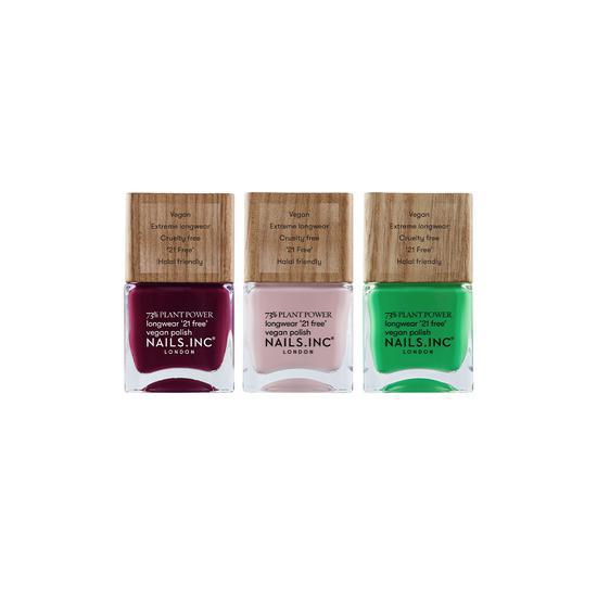 Nails Inc Plant Power Vegan Nail Polish Trio