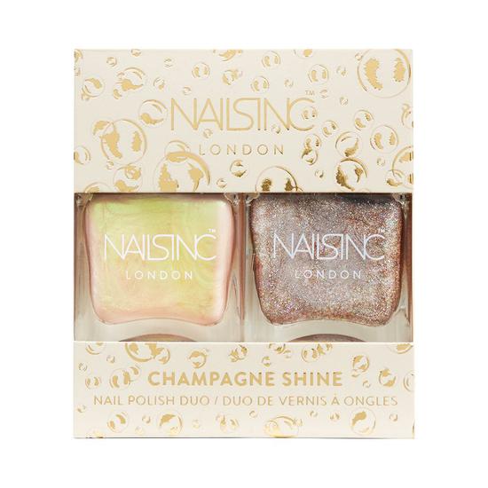 Nails Inc Trend Duo Champagne Shine Nail Polish Duo