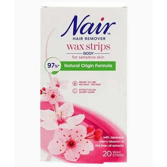 Nair Hair Remover Body Wax Strips With Japanese Cherry Blossom 20 Wax Strips