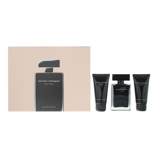 Narciso Rodriguez For Her Eau De Toilette Gift Set For Her Eau De Toilette 50ml + Body Lotion 50ml + Shower Gel 50ml