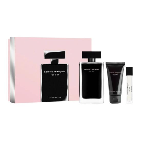 Narciso Rodriguez For Her Gift Set 100ml Eau De Toilette + 50ml Body Lotion + 10ml Eau De Toilette
