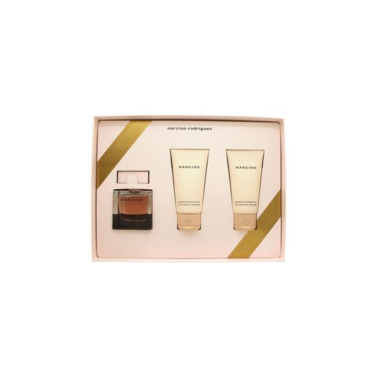 Narciso Rodriguez Narciso Cristal Gift Set 50ml Eau De Parfum + 50ml Body Lotion + 50ml Shower Gel