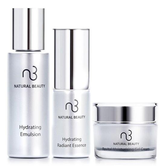 Natural Beauty Travel Set: Hydrating Emulsion 30ml + Hydrating Radiance Essence 14ml + Revital Moisturising Gel Cream 14g 3pcs