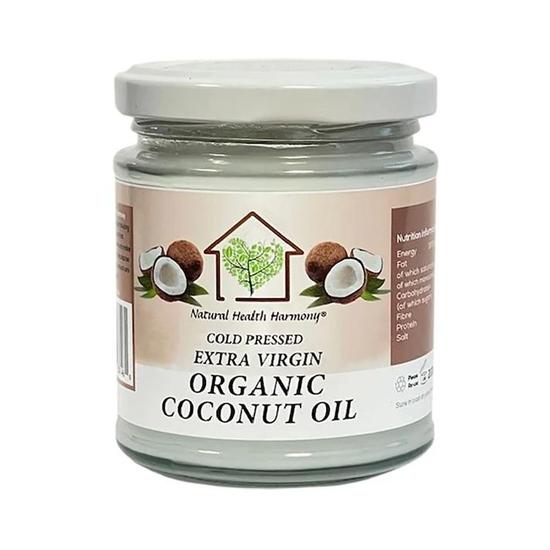 Natural Health Harmony Cold Pressed Extra Virgin Organic Coconut Oil 200ml