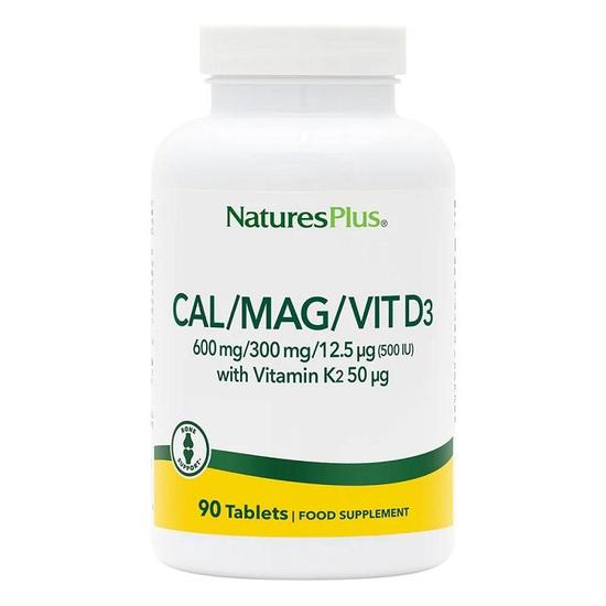 Nature's Plus Cal/Mag With D3/K2 Tablets 90 Tablets