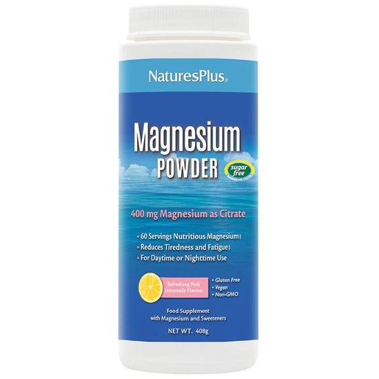 Nature's Plus Magnesium Powder Pink Lemonade 408g