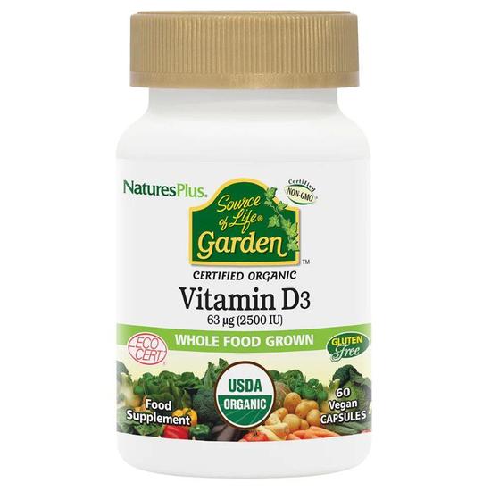 Nature's Plus Source Of Life Garden Organic Vitamin D3 2500iu Vegicaps 60 Vegicaps