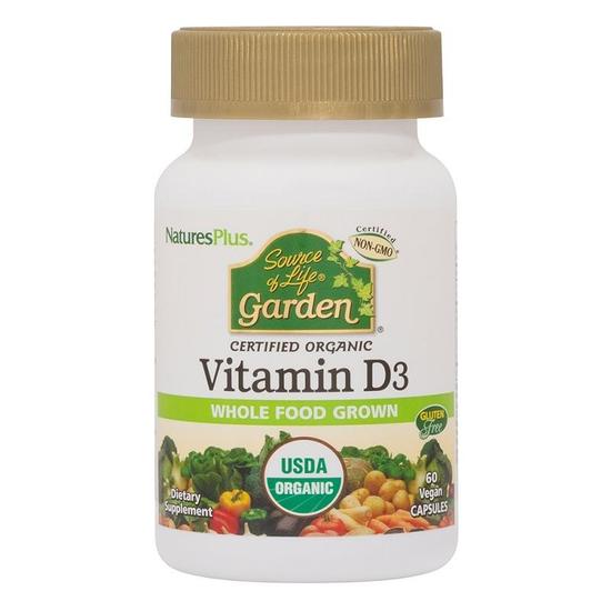 Nature's Plus Source Of Life Garden Organic Vitamin D3 5000iu Vegicaps 60 Vegicaps