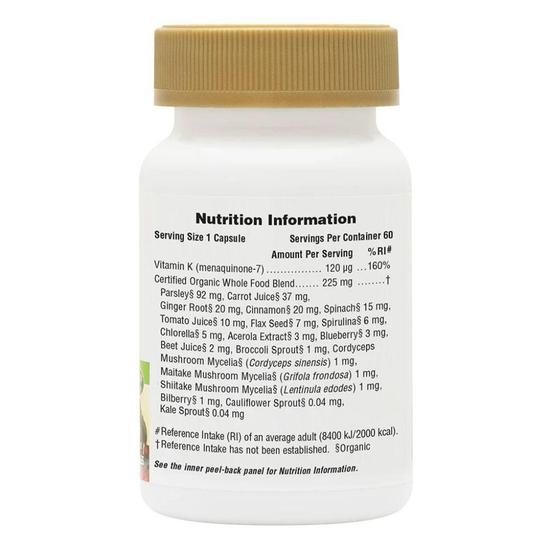 Nature's Plus Source Of Life Garden Organic Vitamin K2 120mcg Vegicaps