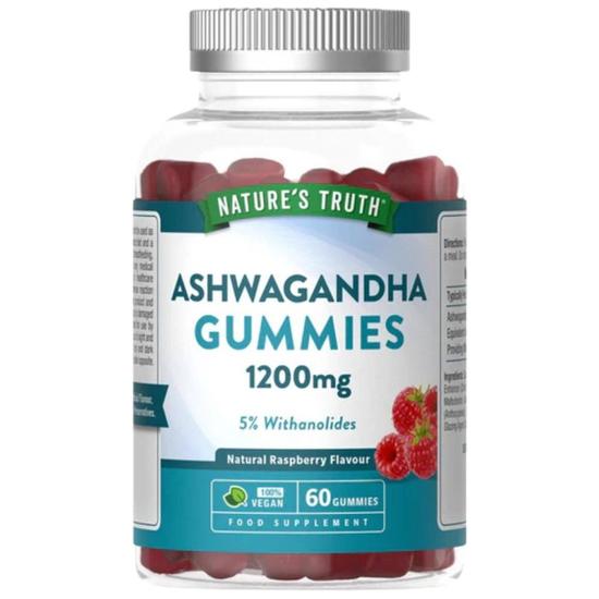 Nature's Truth Ashwagandha 1200mg Raspberry Gummies 60 Gummies