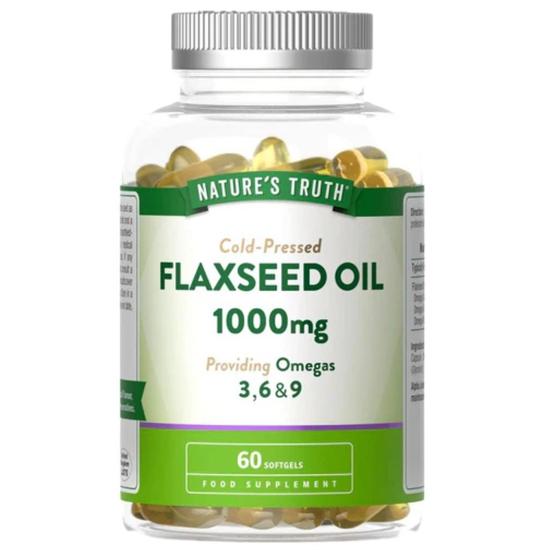 Nature's Truth Flaxseed Oil 1000mg Softgels 60 Softgels