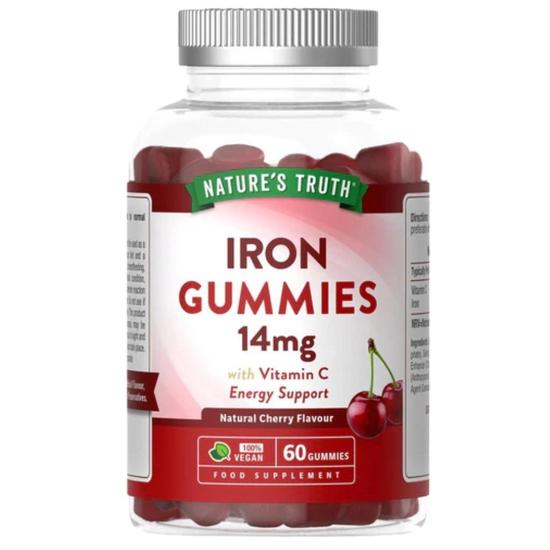 Nature's Truth Iron 14mg Cherry Gummies 60 Gummies