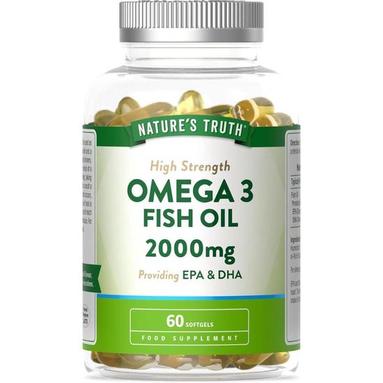 Nature's Truth Omega 3 Fish Oil 2000mg Softgels 60 Softgels