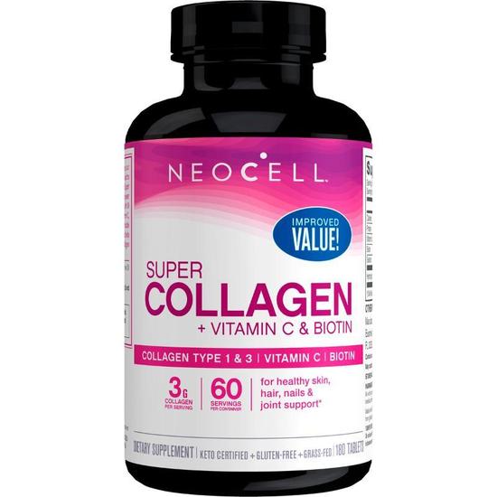 NeoCell Super Collagen + Vitamin C & Biotin Tablets 180 Tablets